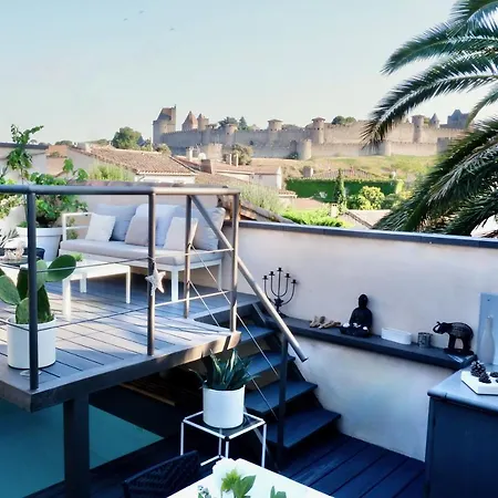 La Maison Blanche 5*, Piscine & Vue Cite Medievale 别墅