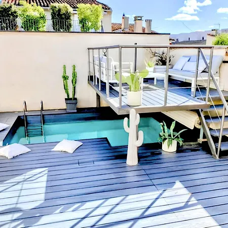 La Maison Blanche 5*, Piscine & Vue Cite Medievale * 卡尔卡松